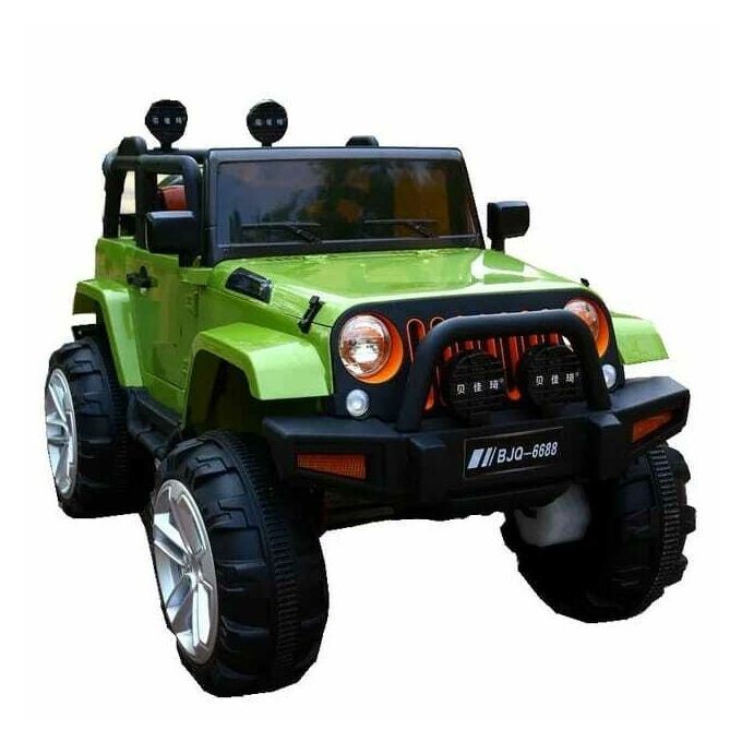 Electric Kids Jeep Wrangler Ride On Toy Green - Electric Ride on Cars ...
