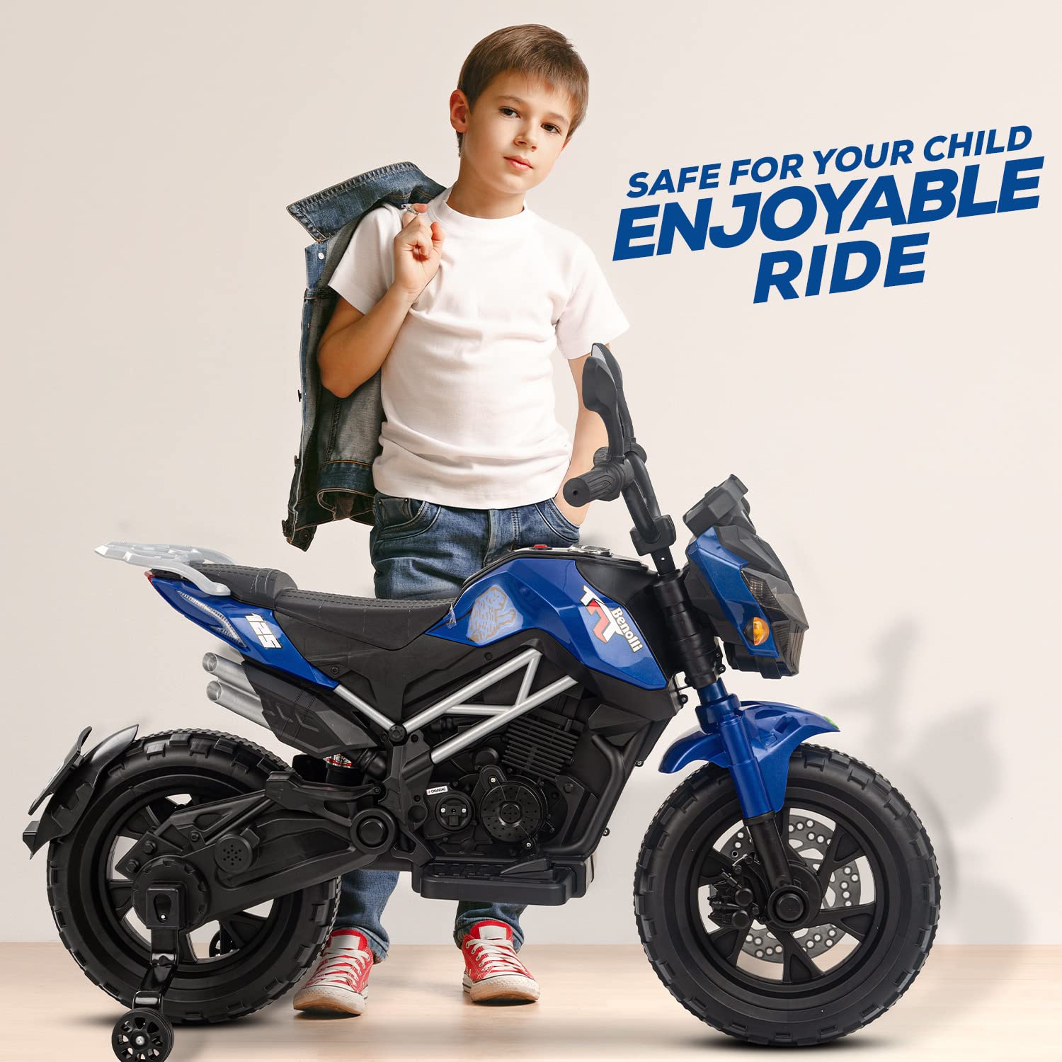 12v Battery-Operated Electric Kids Motor Bike