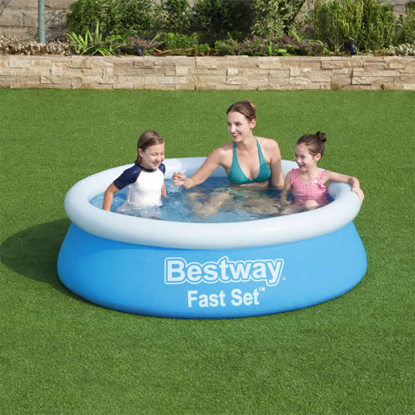 Bestway Fast Set Swimming Pool, 6ft for Kids and Adults