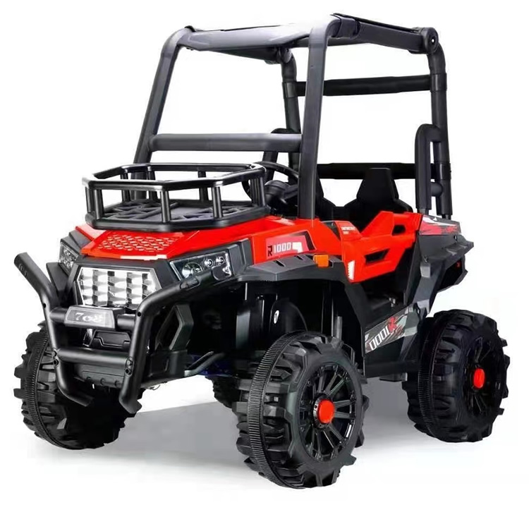 Eva Rubber Wheels Children's Electric 4x4 Buggy Dual Drive Riding Car Red