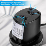 Electric Dual Function 3-Head Inflator Pump Vehicle Cigarette Lighter Pump - Image 3