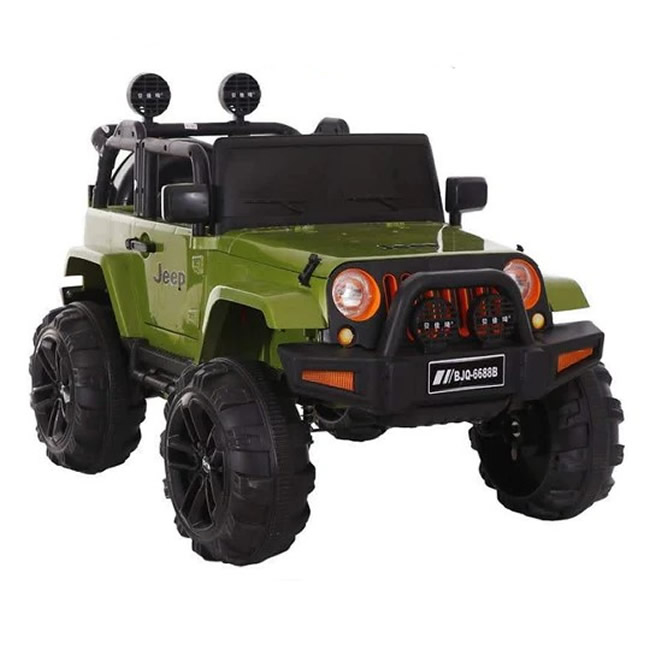 Electric Kids Jeep Wrangler Ride On Toy green 1 Electric Kids Jeep Wrangler Ride On Toy Green - Image 1