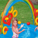 Rainbow Ring Play center inflatable water slide island fun pool 2.97m x 1.93m x 1.35 - Image 4