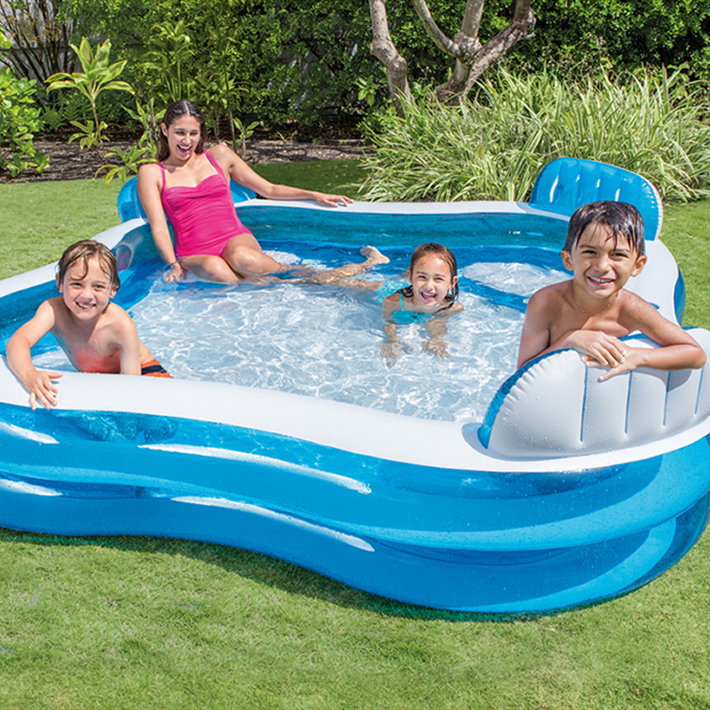 Intex Swim Center Family Lounge Inflatable Pool 2.3*2.3*0.6M