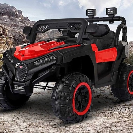 Eva Rubber Wheels Kids 12V Battery Operated Electric Ride on Jeep With Remote Control Red