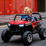 Eva Rubber Wheels 4x4 Big Jeep Off-Road Ride on SUV Kids Electric 12v Red - Image 3