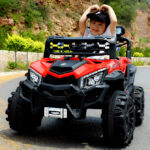 Eva Rubber Wheels New Design Kids Ride On Car With 2.4G Remote Control Red