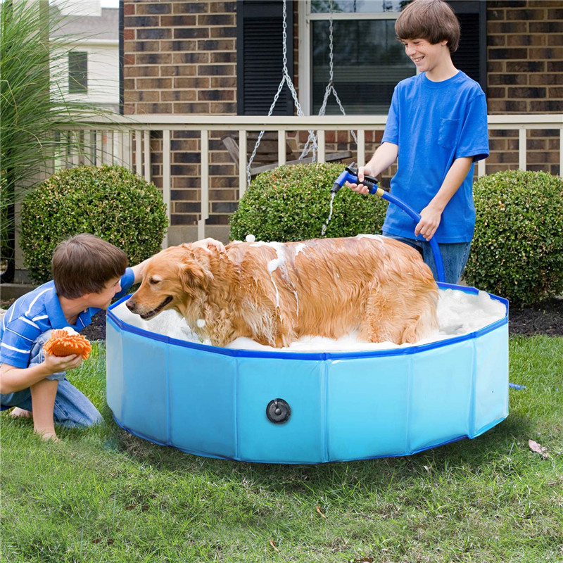 Portable and Foldable Pet Cat Dog Pool PVC Plastic Pool Portable and Foldable Pet Cat/Dog Pool PVC Plastic Pool - Image 1
