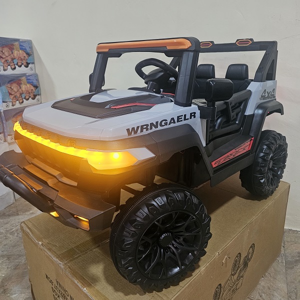 kids electric car 16 2 Seater Electric Ride on Jeep for Kids Grey - Image 1