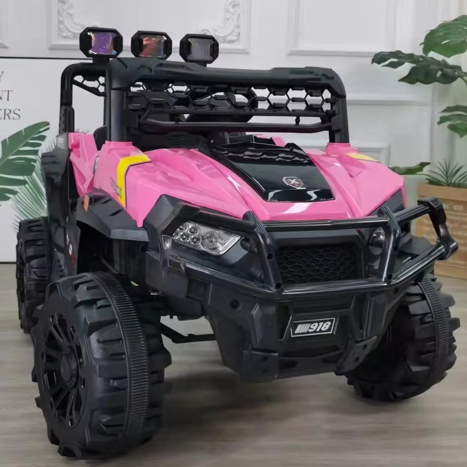 4 Motors Kids Ride On Car with 12V Battery & remote Pink