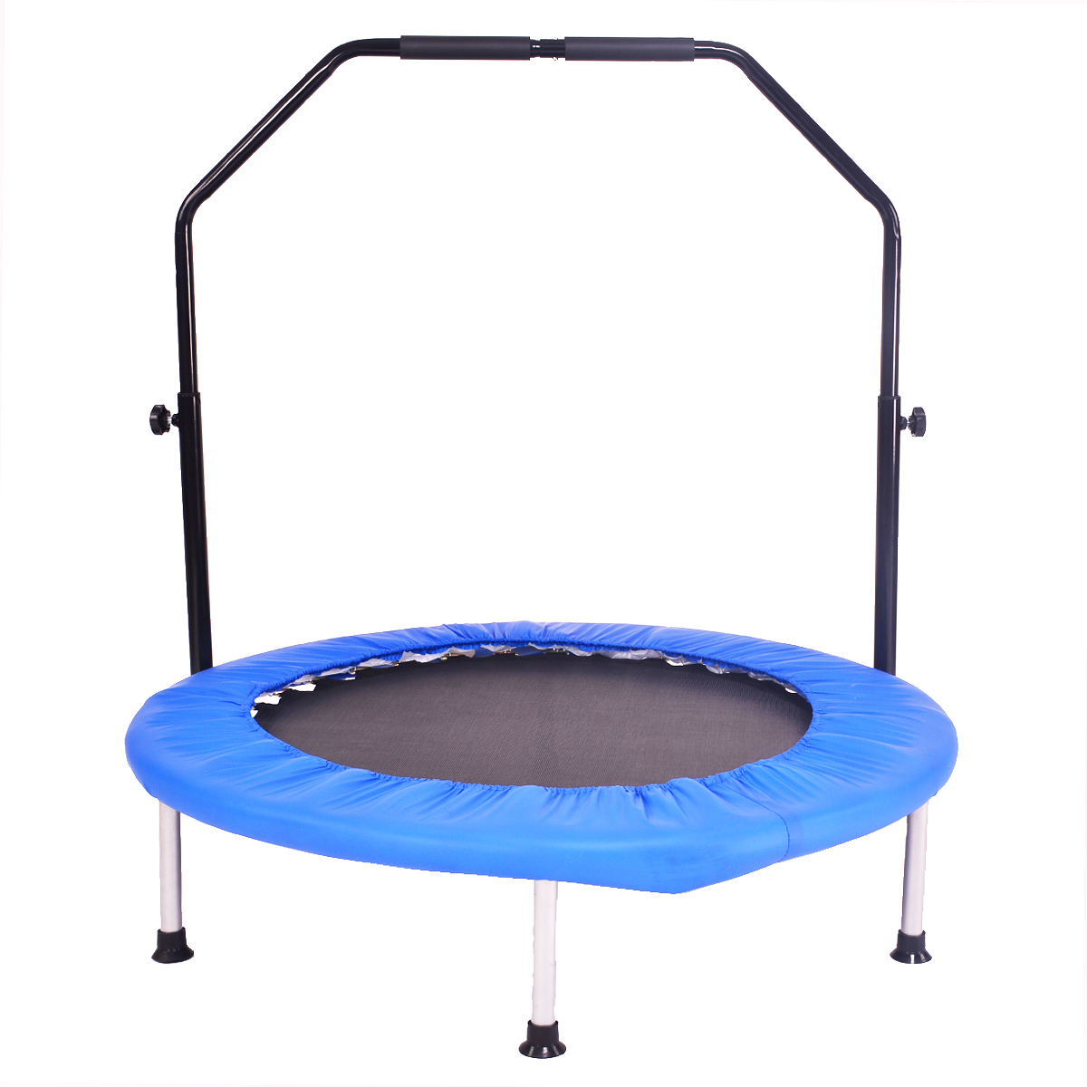 Children/Adult Indoor/Outdoor Trampoline Fitness Rebounder with Adjustable Foam Handle, Exercise Trampoline for Adults Indoor/Garden Workout